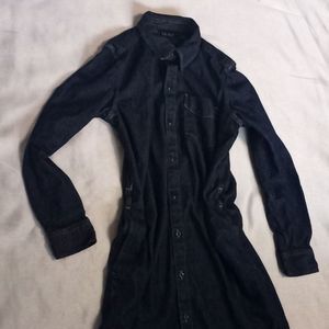 LAUREN RALPH LAUREN WOMANS DENIM SHIRT DRESS Swim cover button down shirt